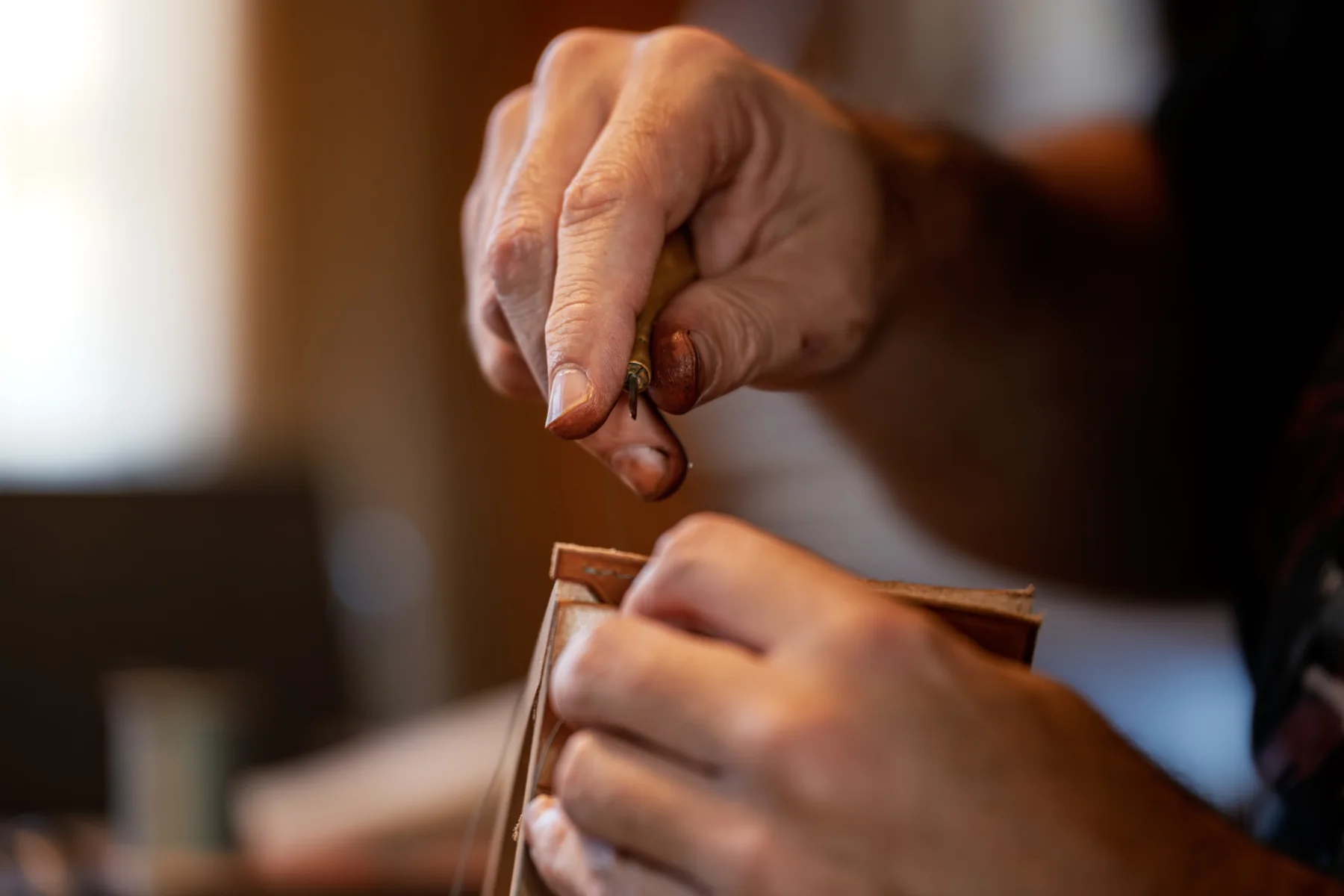 Détail du travail dans l’atelier