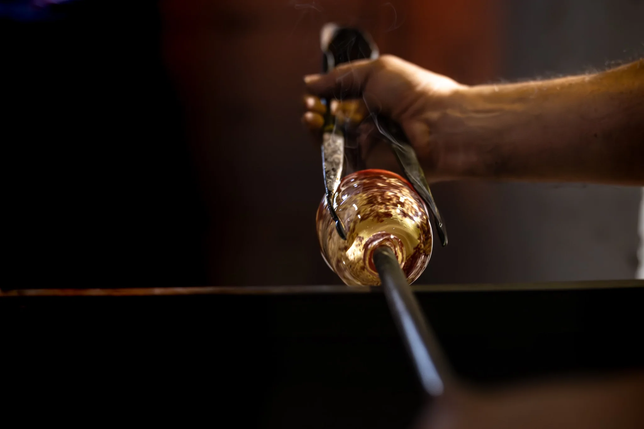 Travail du verre dans l’atelier